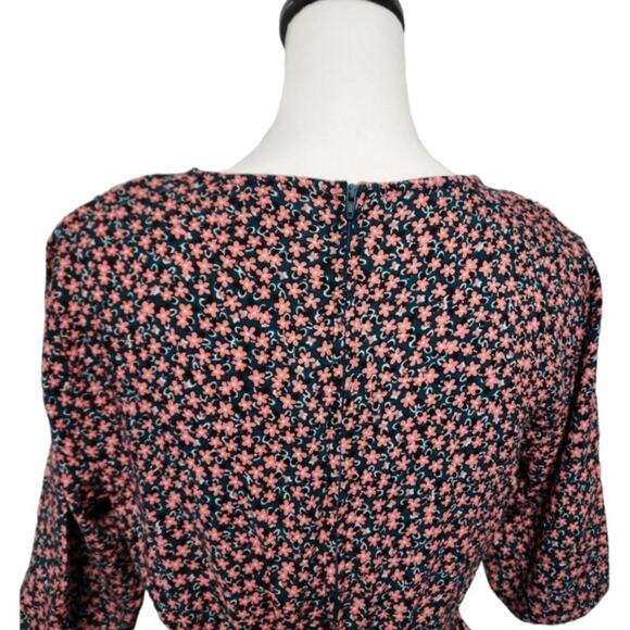 B Darlin Floral Bib Collar Mini Dress Size Juniors 13/14 - Picture 4 of 7
